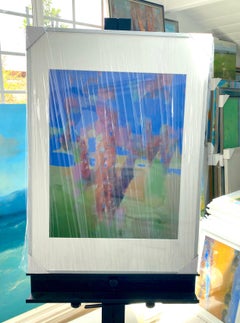 Red Wood Trees, Print on Paper, Framed