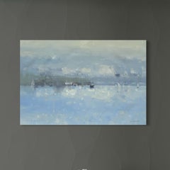 Reflections Coastal Impressionism Original oil Painting, Ready to Hang