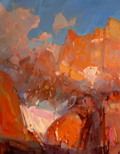 Rhone Alps Landscape Impressionism Original oil Painting, Ready to Hang