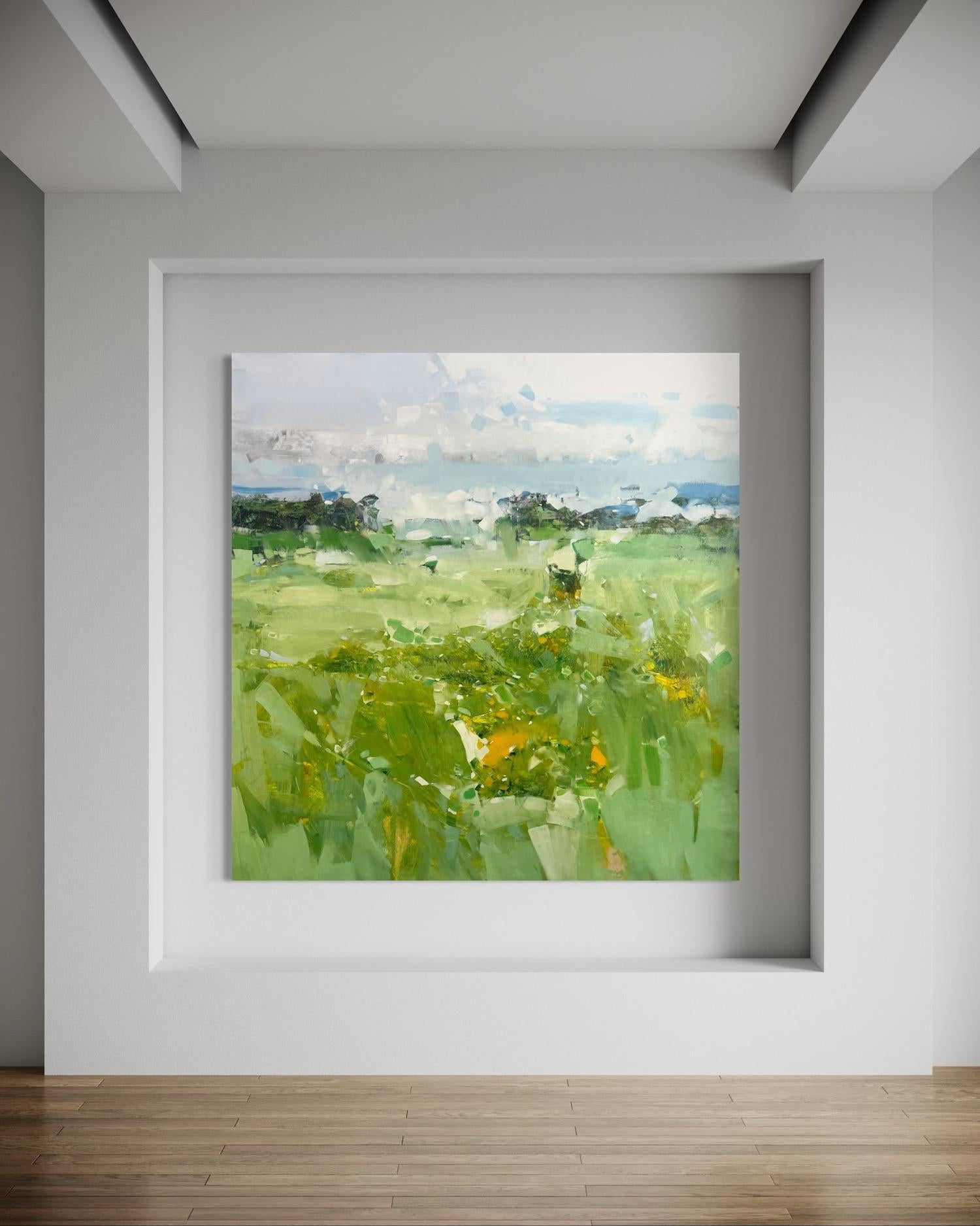 Rising Silence Landscape Impressionism Original Painting Ready to Hang im Angebot 1