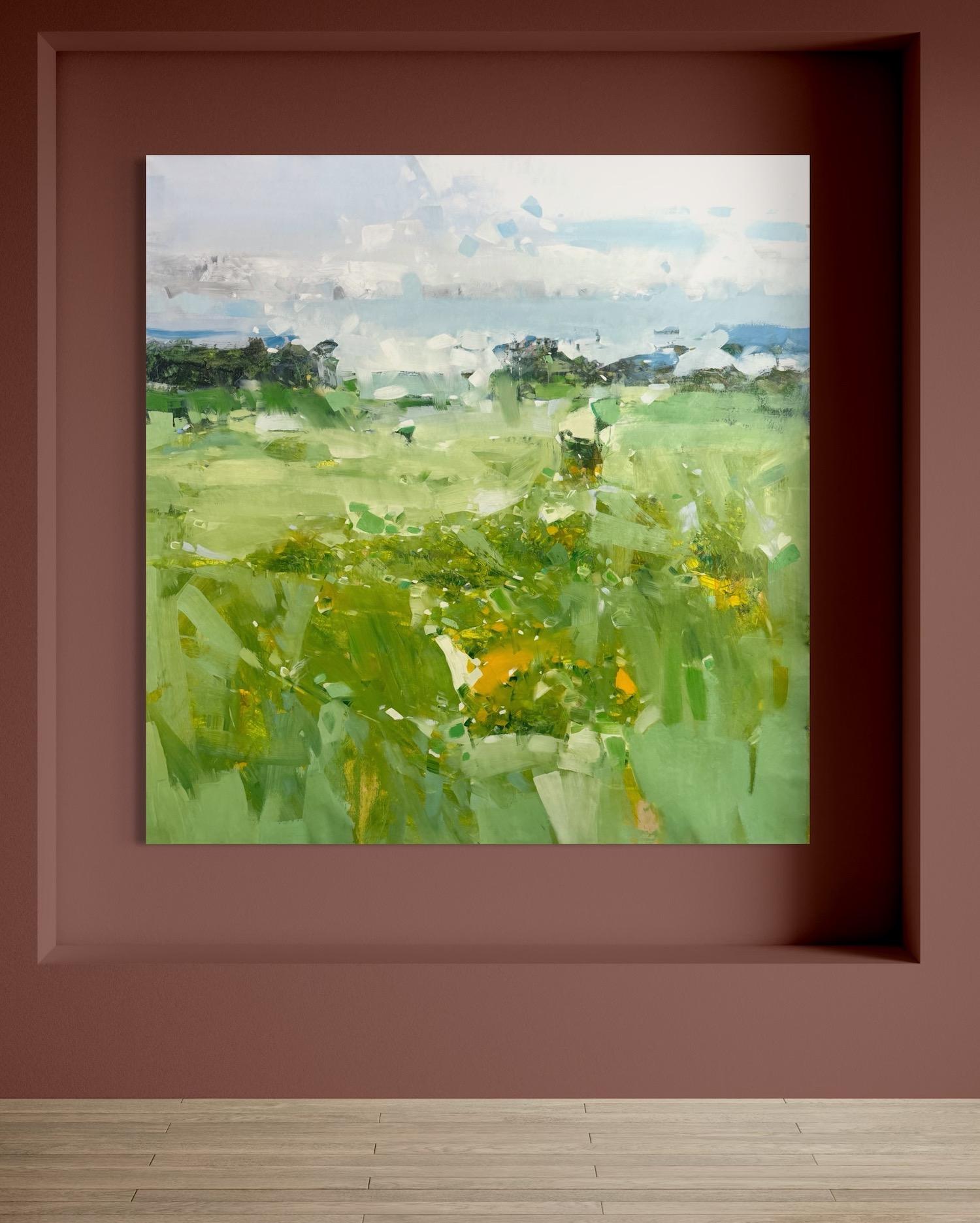 Rising Silence Landscape Impressionism Original Painting Ready to Hang im Angebot 2