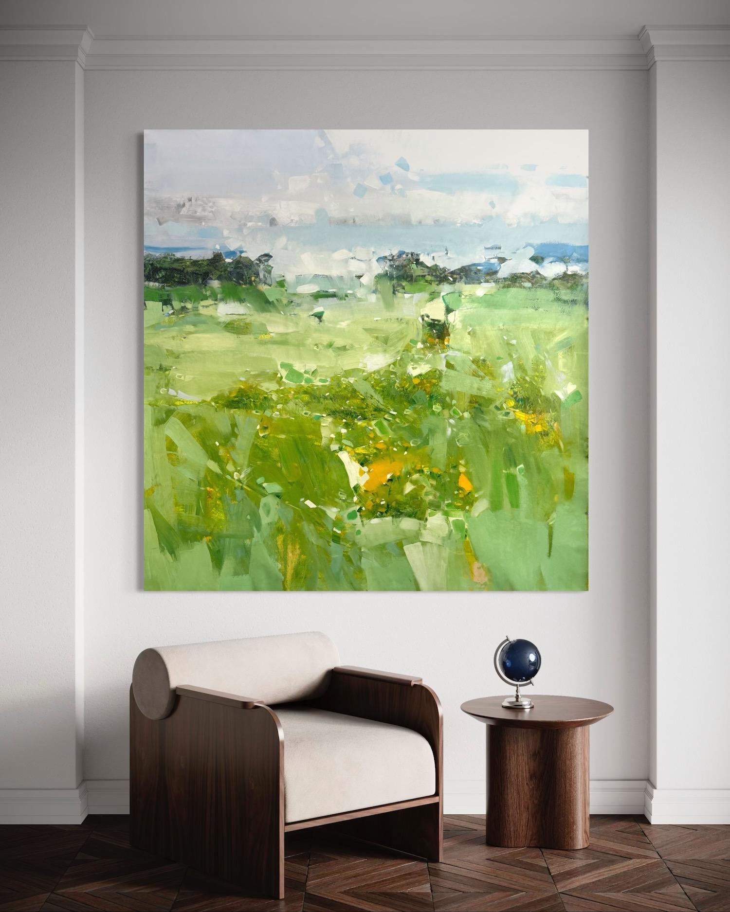 Rising Silence Landscape Impressionism Original Painting Ready to Hang im Angebot 3