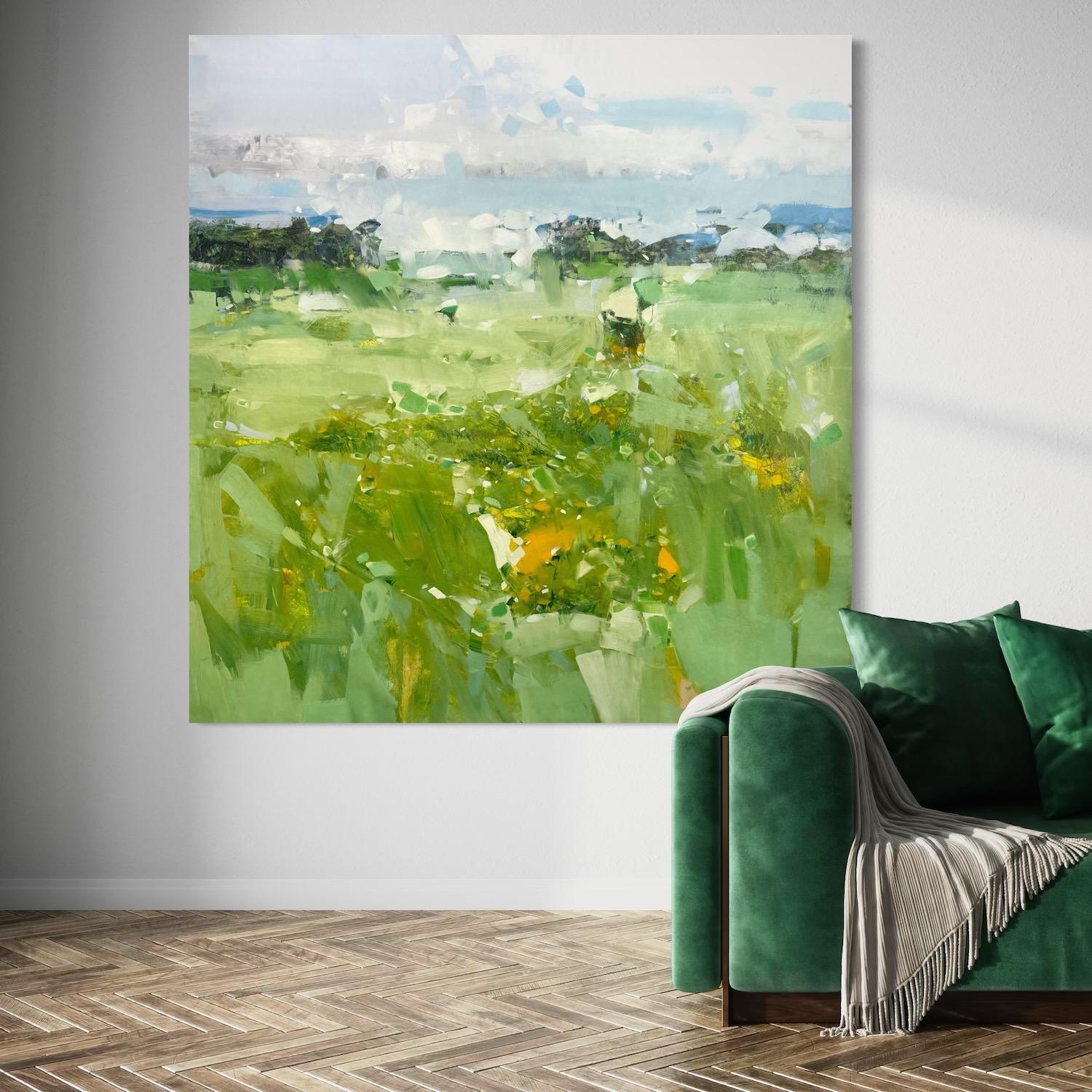 Rising Silence Landscape Impressionism Original Painting Ready to Hang im Angebot 4
