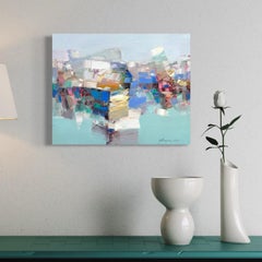 Rowboat Coastal Impressionism Original oil Painting, Ready to Hang