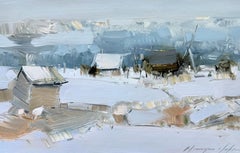 Bateaux à rames Art contemporain Peinture à l
huile originale, prête à accrocher