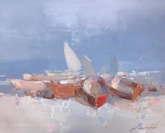 Rowboats Print on Canvas