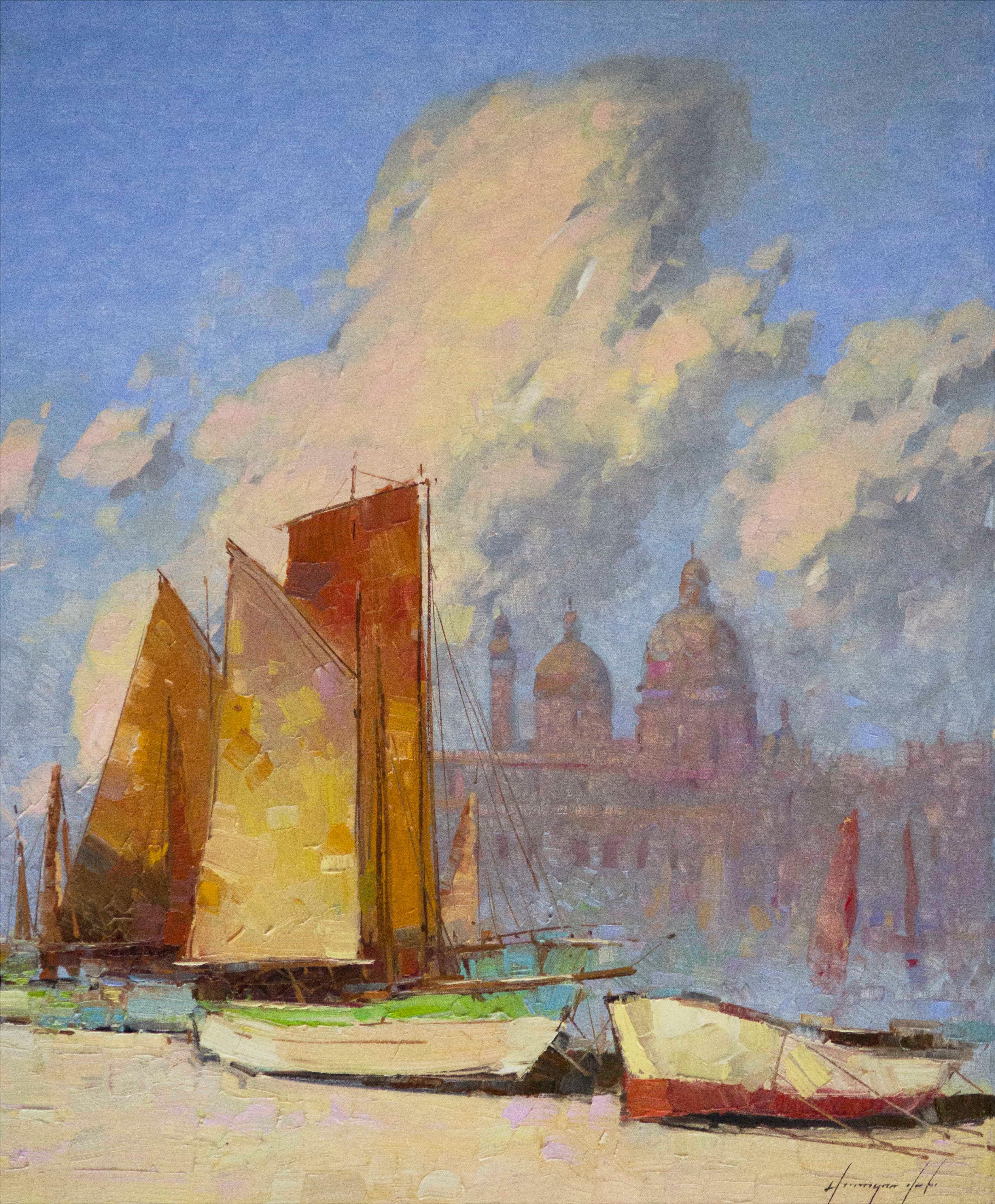 Vahe Yeremyan Landscape Painting - Sail Boats