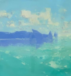 Voiliers impressionnistes, peinture à l'huile originale, prête à accrocher