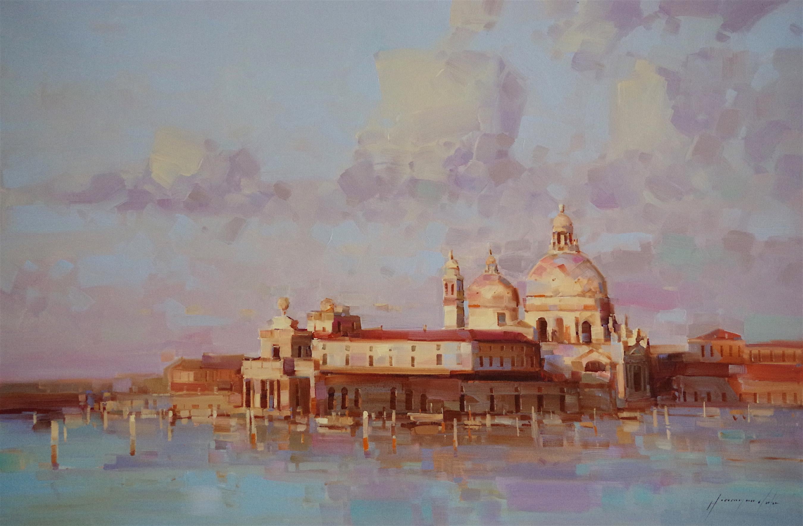 Vahe Yeremyan Landscape Painting - Santa Maria della Salute- Venice