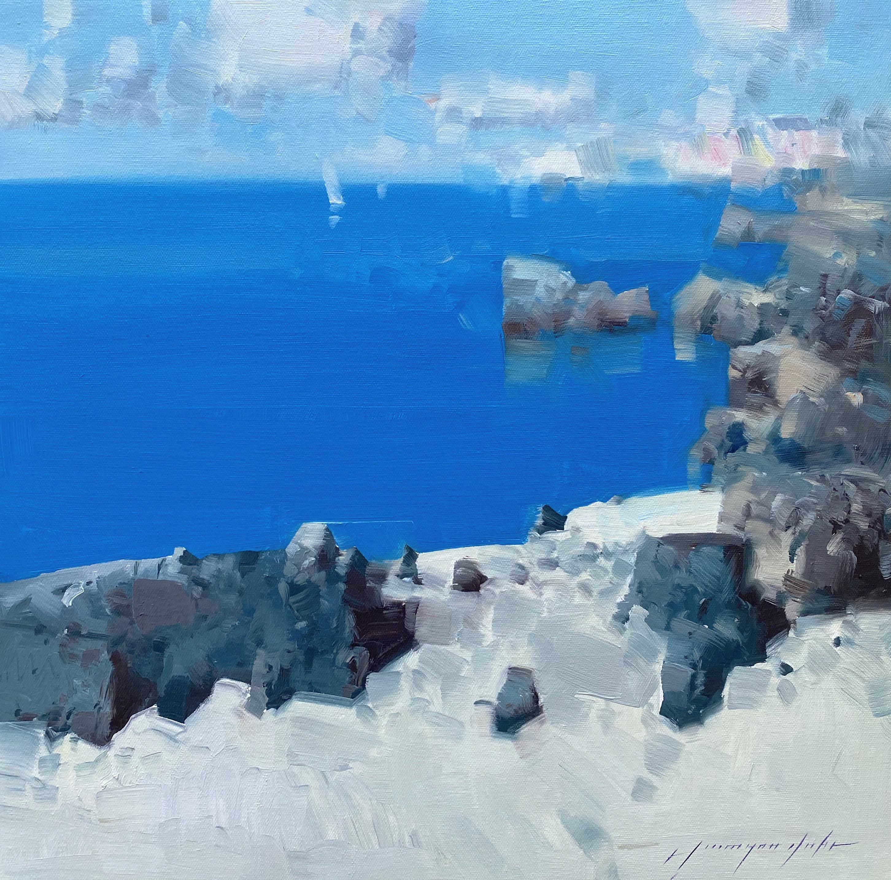 Vahe Yeremyan Landscape Painting - Seashore, Original oil Painting, Ready to Hang