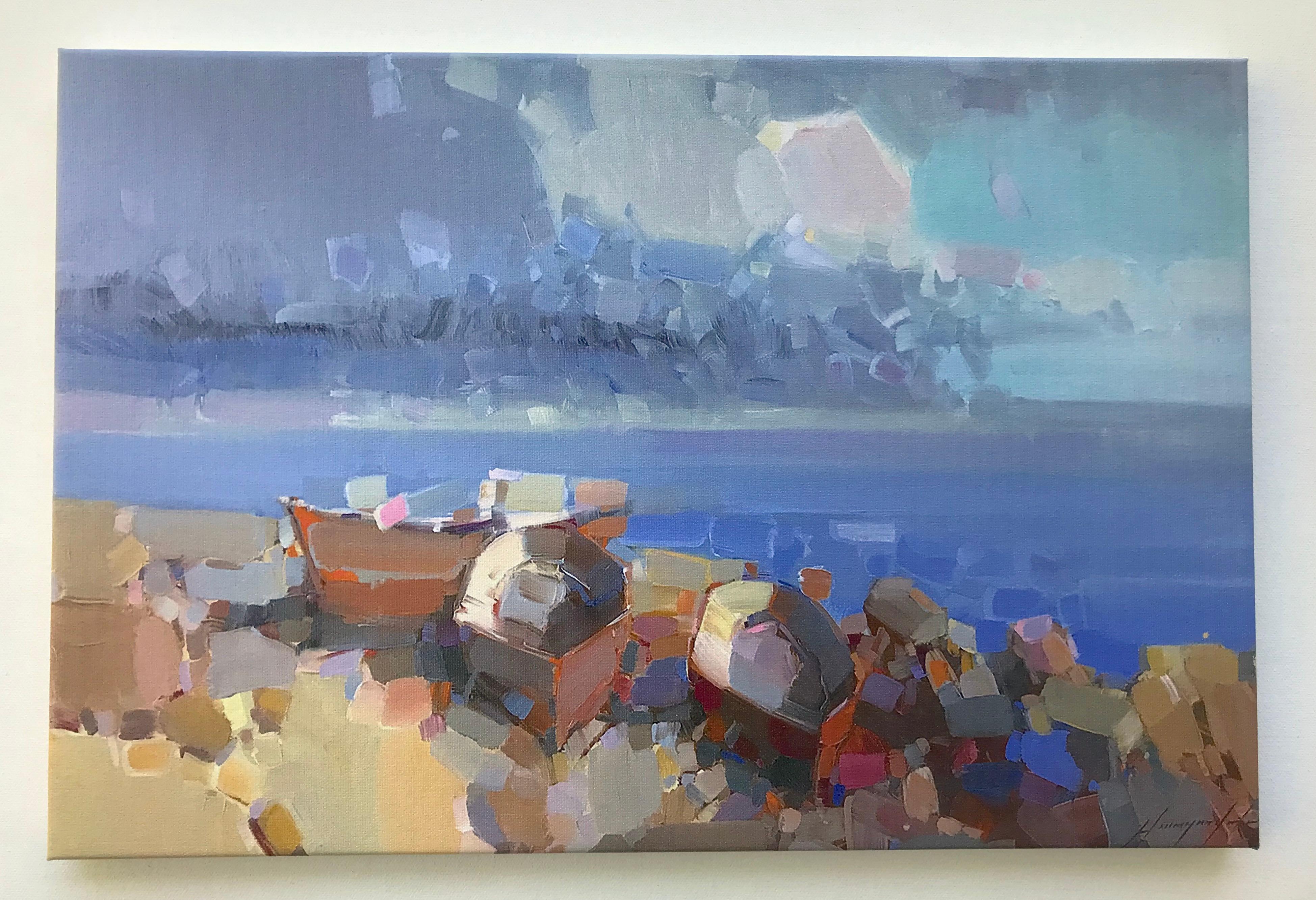 Vahe Yeremyan Landscape Painting – Seashore, Druck auf Leinwand
