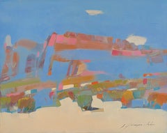 Sedona at Noon, Landscape Original Oil Painting, Handmade Artwork