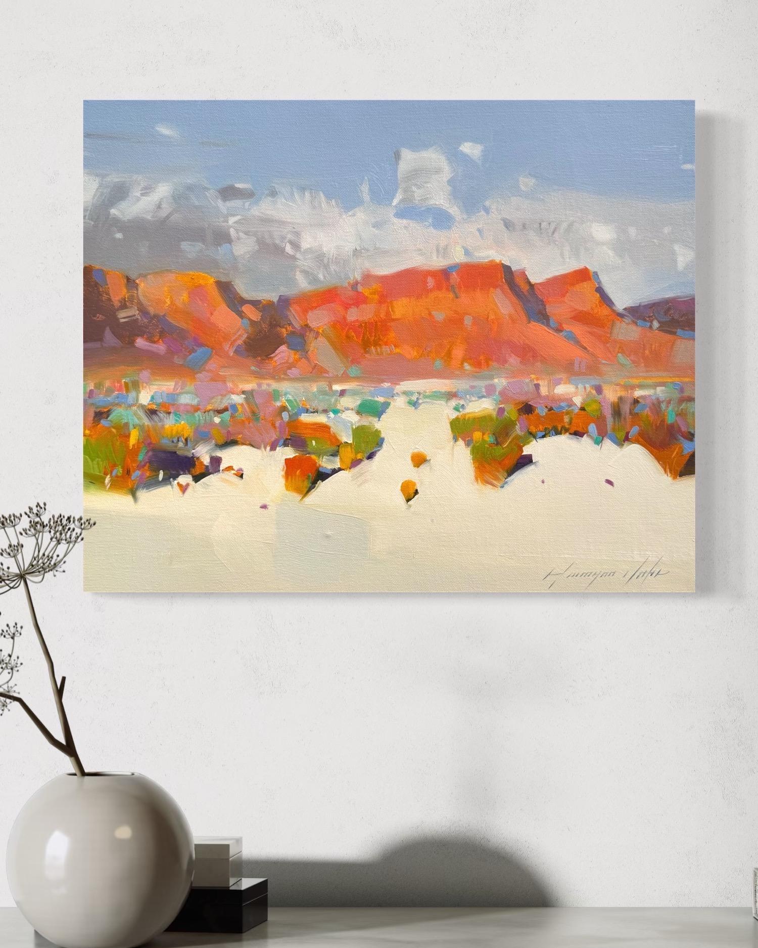 Sedona Landschaft Impressionismus Original-Ölgemälde Ready to Hang – Painting von Vahe Yeremyan
