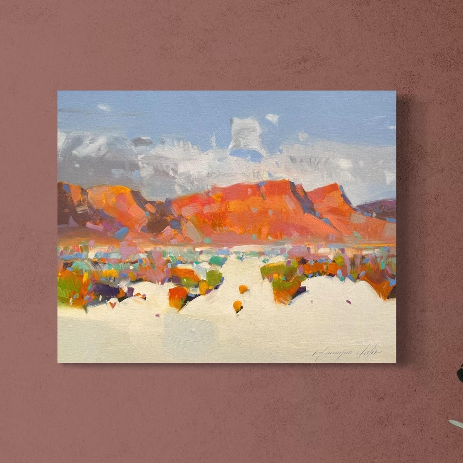 Sedona Landschaft Impressionismus Original-Ölgemälde Ready to Hang im Angebot 1