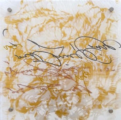 Signature en or 2 verres Art contemporain Peinture originale prête à accrocher