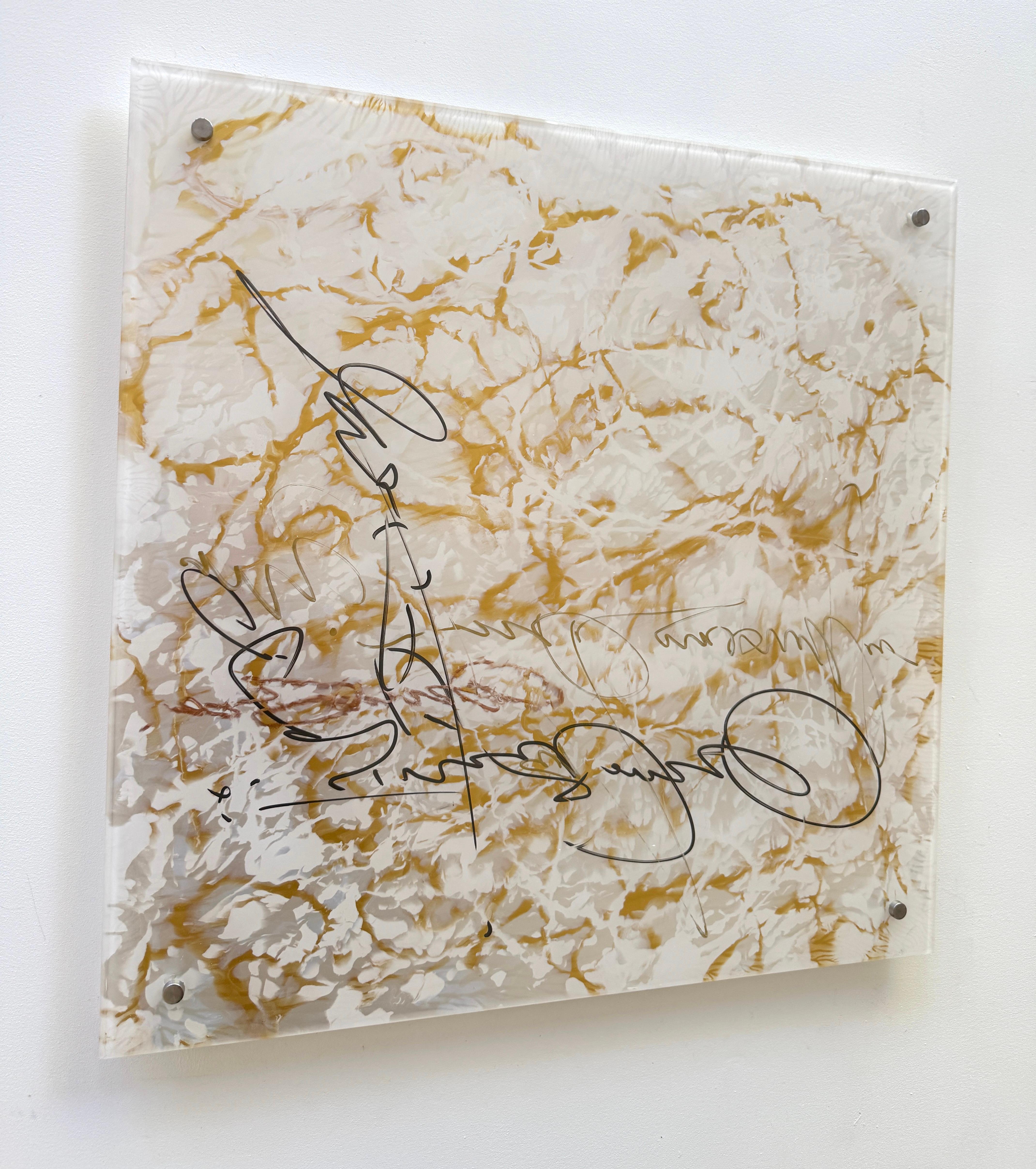 Firma in oro 4 vetri Arte contemporanea Pittura originale pronta da appendere - Painting Impressionismo di Vahe Yeremyan