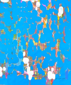 Sky Atmosphere, Abstract Art Large Size Original Painting, Ready to Hang