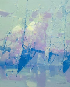 Sky Reflection Landscape Impressionism Original oil Painting, Ready to Hang