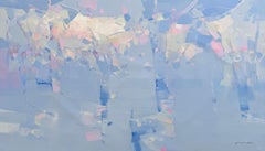 Sky Trees Abstract Original oil Painting, Ready to Hang