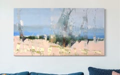 Cielo Alberi paesaggio Impressionismo Pittura a olio originale, pronta da appendere