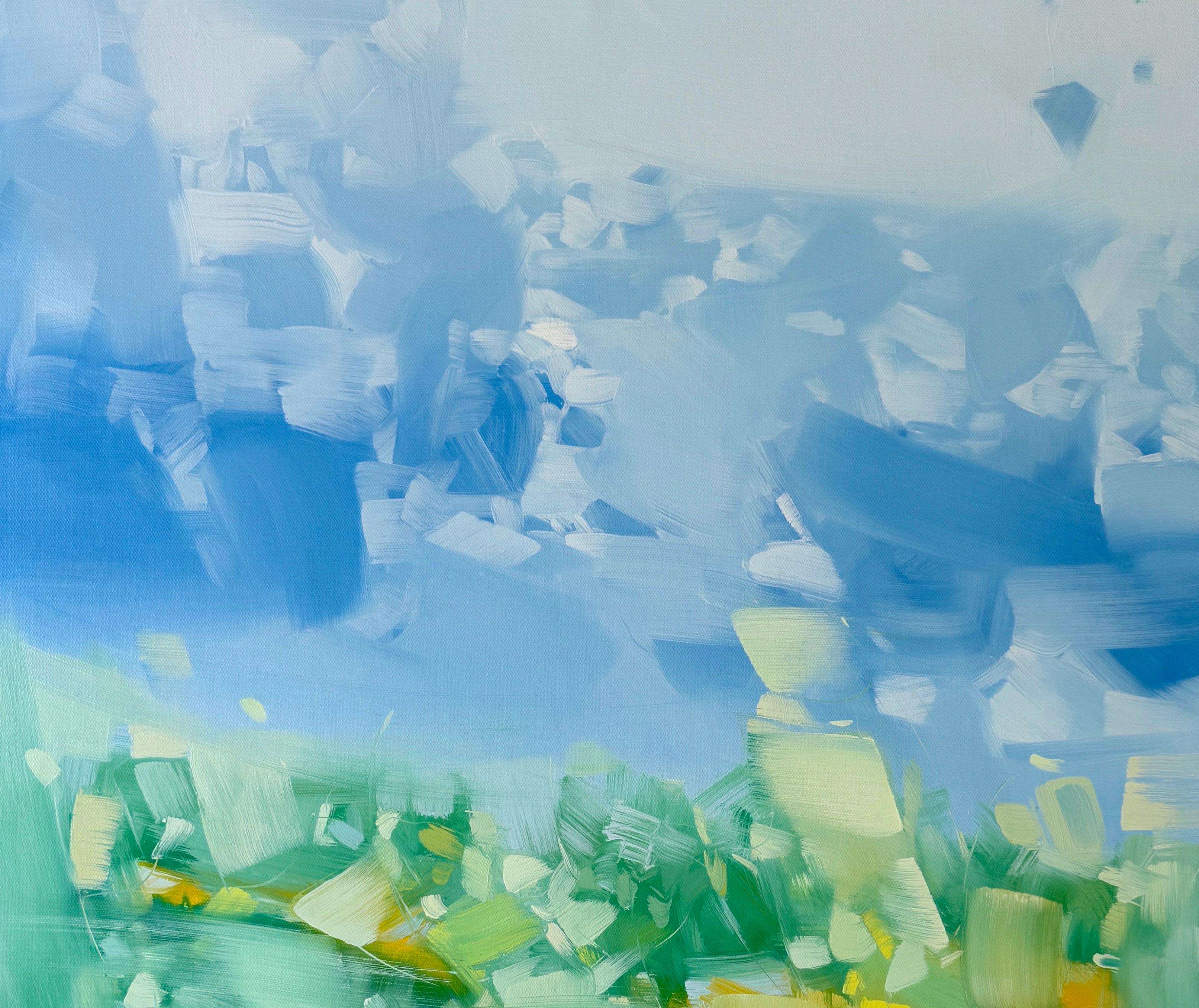 Sky Valley, Pittura ad olio originale, pronta da appendere - Painting Impressionismo di Vahe Yeremyan