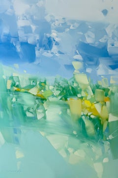 Valle del Cielo, Pintura al óleo original, Lista para colgar