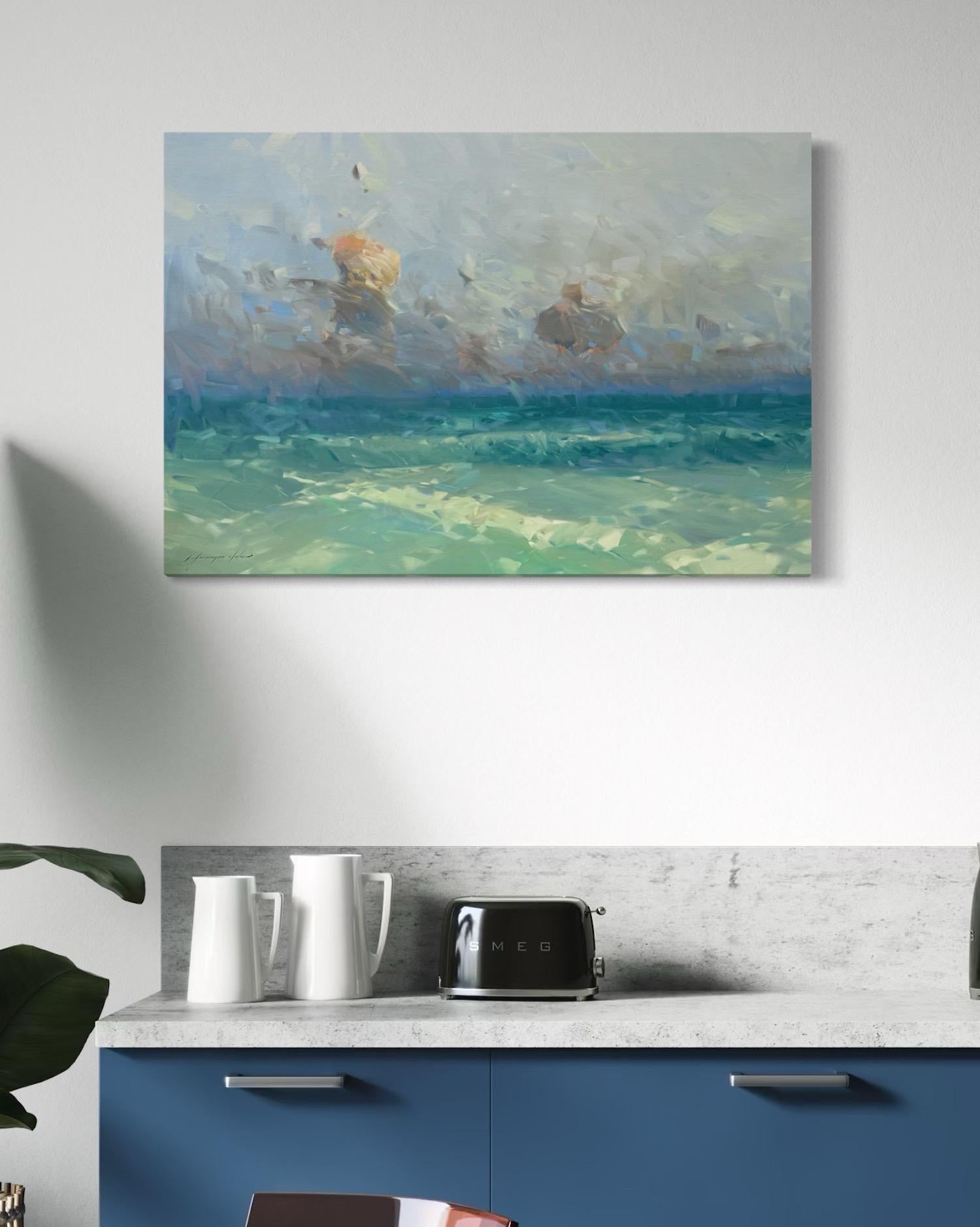 Artista: Vahe Yeremyan 
Obra: Pintura al óleo original, Obra de arte hecha a mano, Única en su género 
Técnica: Óleo sobre lienzo
Año: 2025
Estilo: Impresionismo, 
Título: Bahía Sur
Tamaño: 30