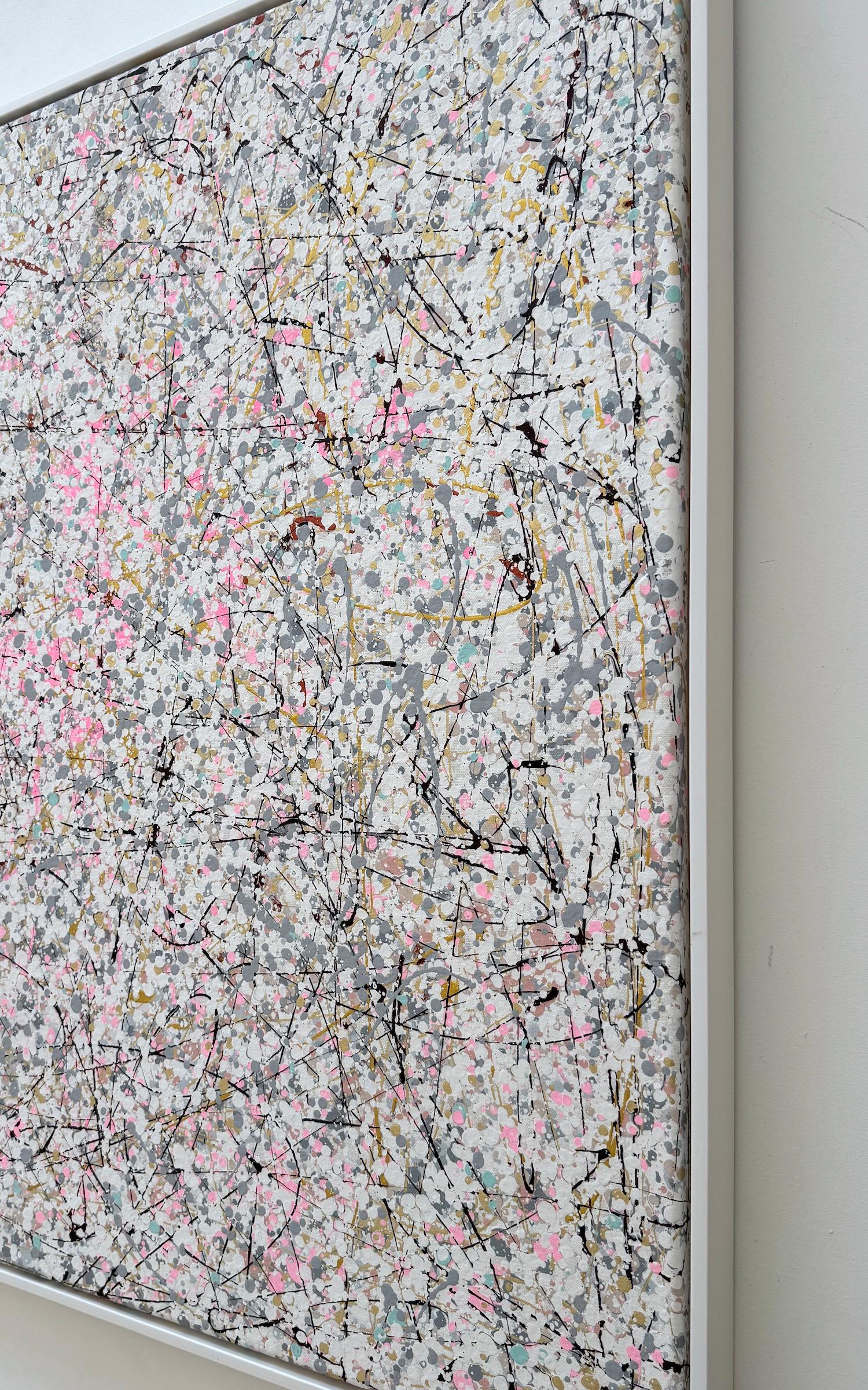 Sphere Definition 13 Abstraktes Kunstwerk Originalgemälde zum Aufhängen (Grau), Abstract Painting, von Vahe Yeremyan