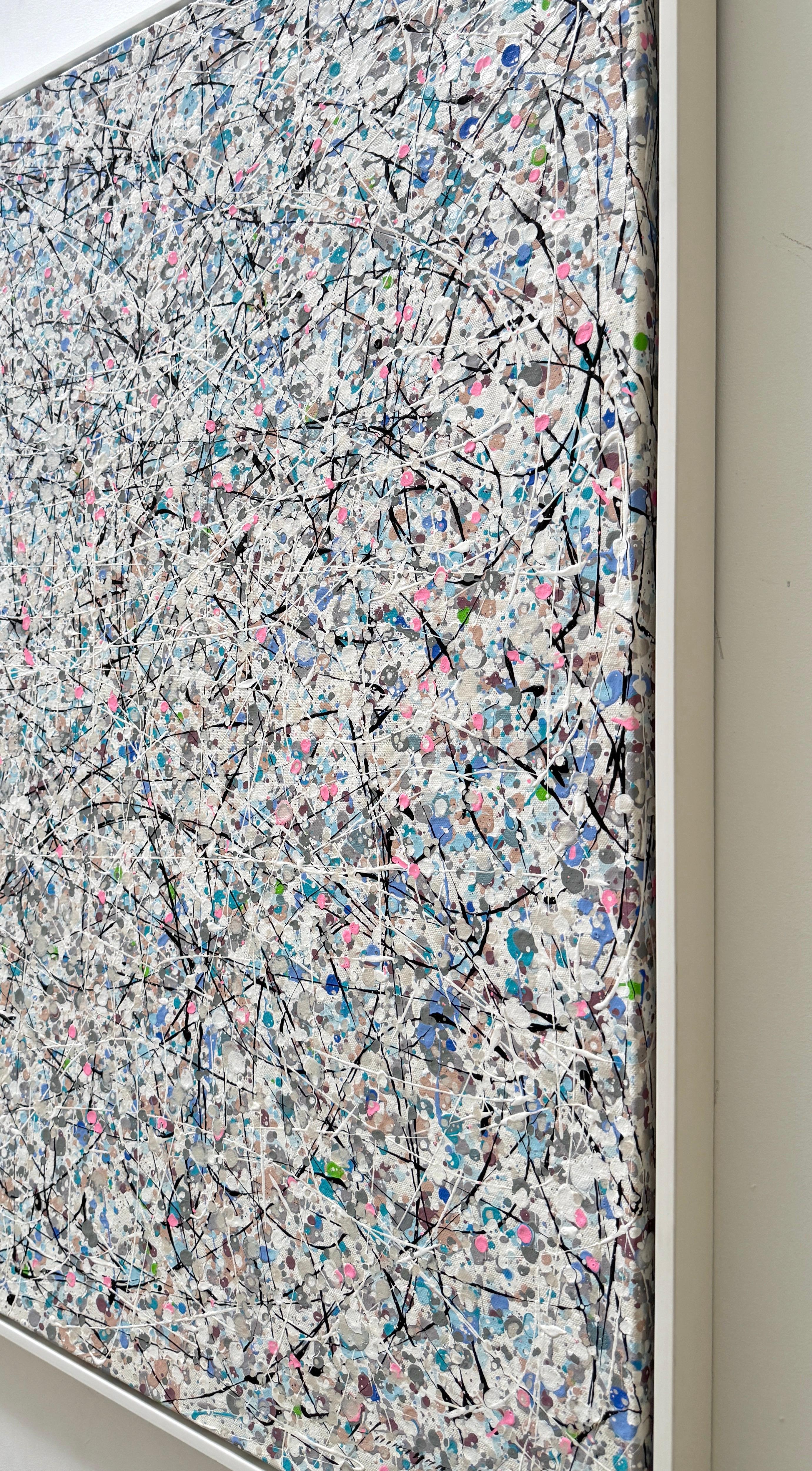 Sphere Definition 15 Abstract Artwork Original Painting Ready to Hang - Gray Abstract Painting by Vahe Yeremyan