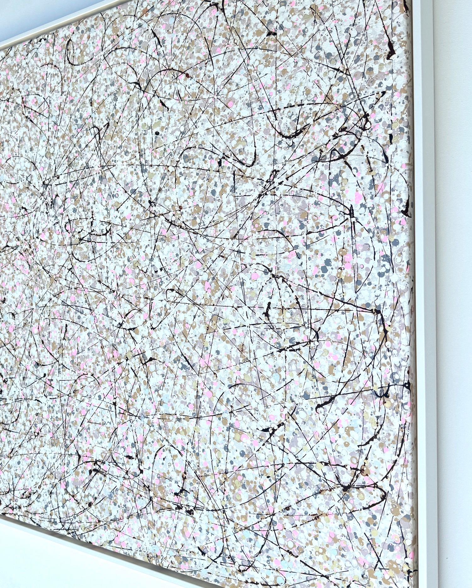 Sphere Definition 4 Abstract Art Original Painting Ready to Hang - Gray Abstract Painting by Vahe Yeremyan