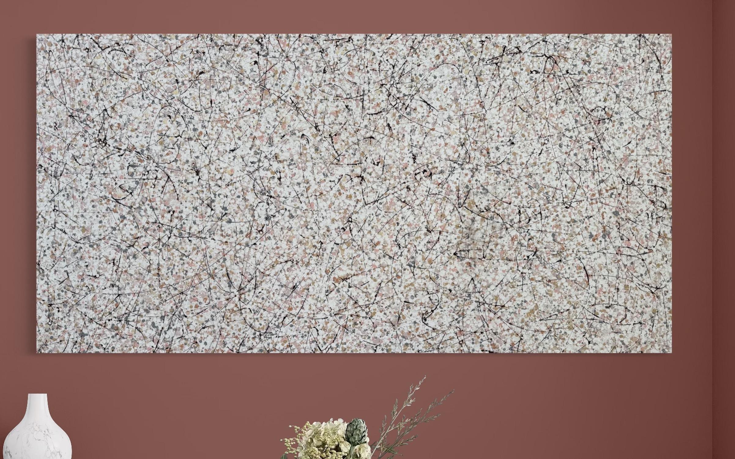 Sphère Définition 9 Oeuvre d'art abstraite Peinture originale prête à accrocher - Gris Abstract Painting par Vahe Yeremyan