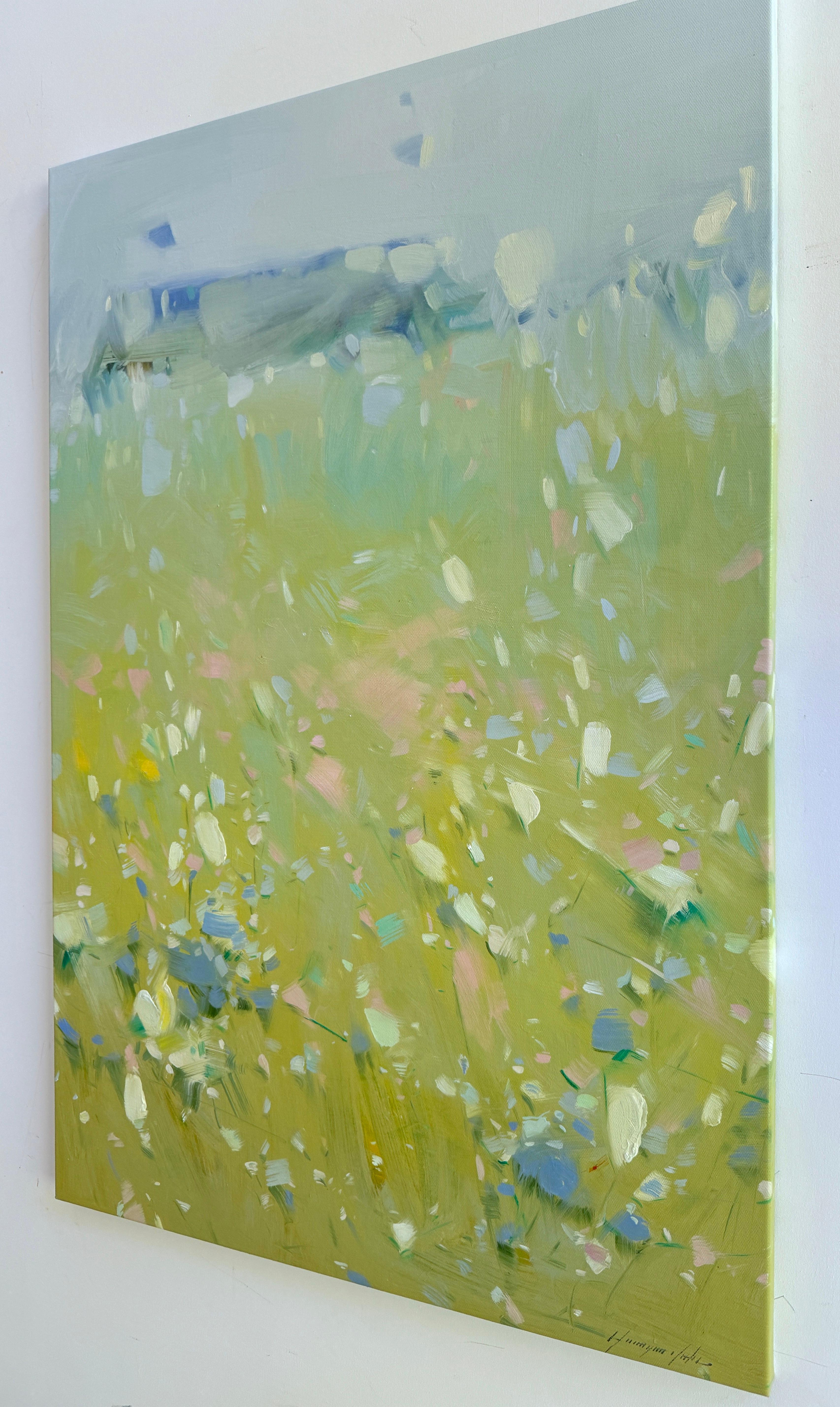 Splash of Morning Landscape, Original Ölgemälde, hängefertig, Impressionismus im Angebot 3