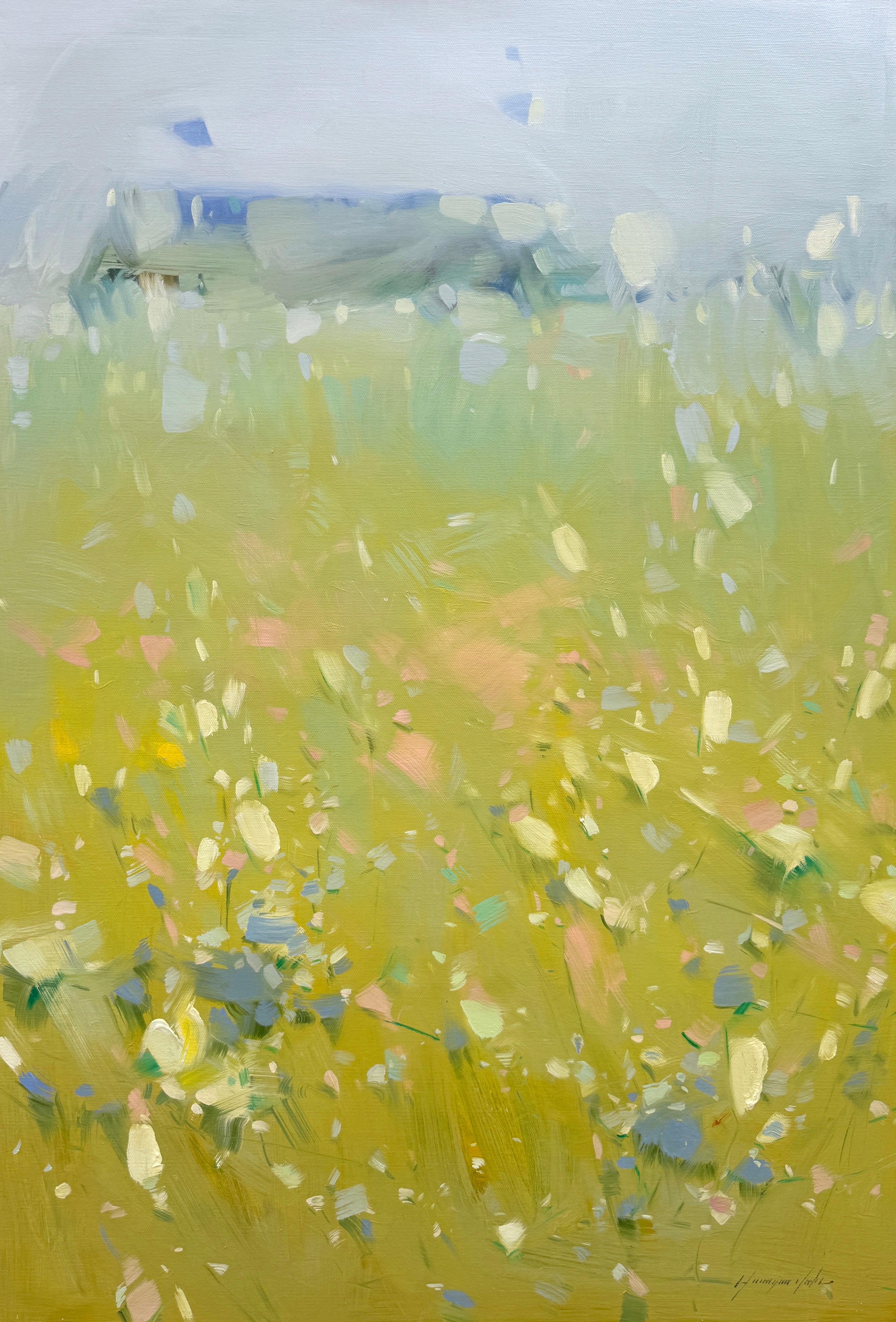 Splash of Morning Landscape, Original Ölgemälde, hängefertig, Impressionismus
