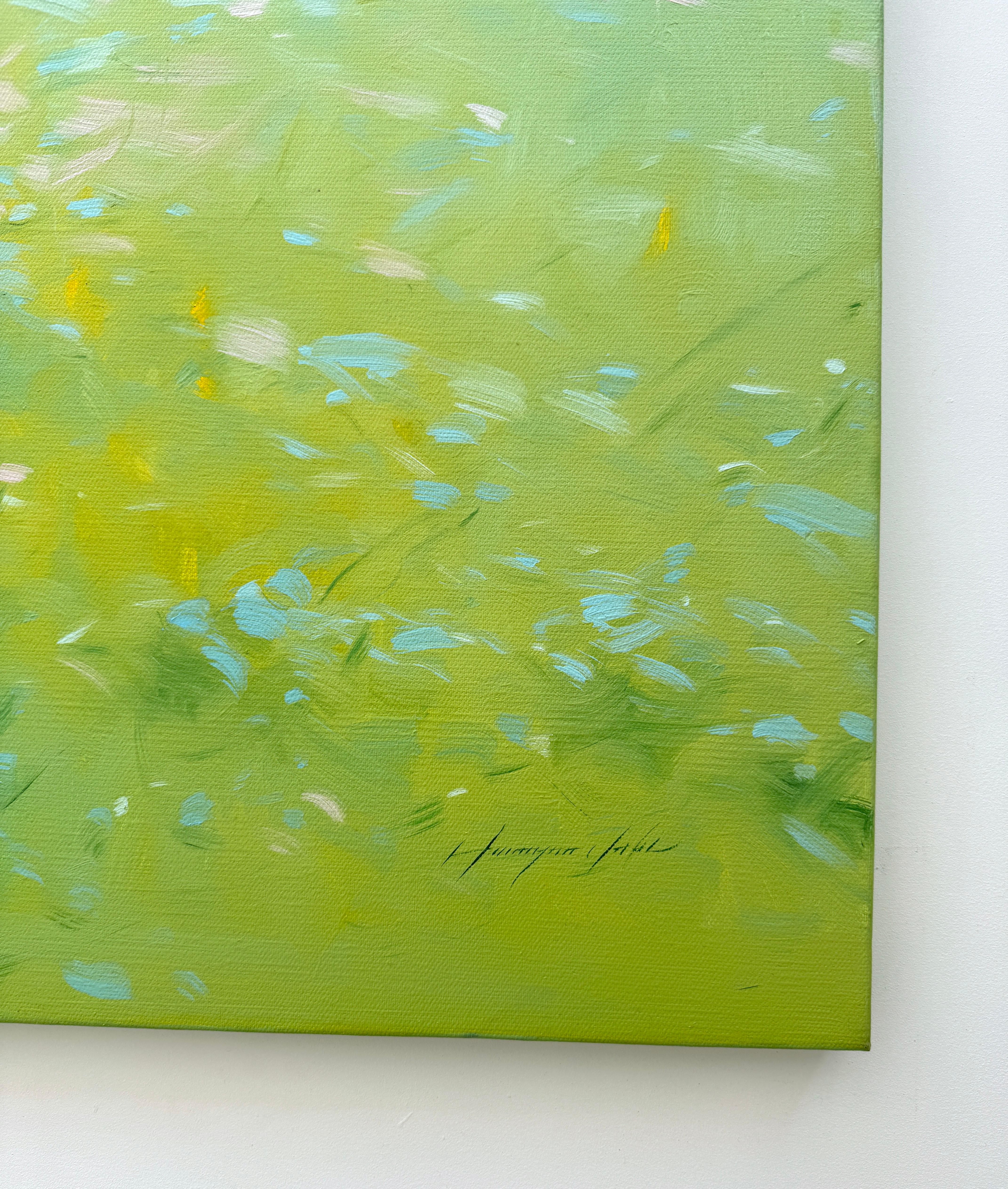 Campo de primavera, Paisaje Impresionismo Pintura al óleo original, Lista para colgar - Painting Impresionista de Vahe Yeremyan