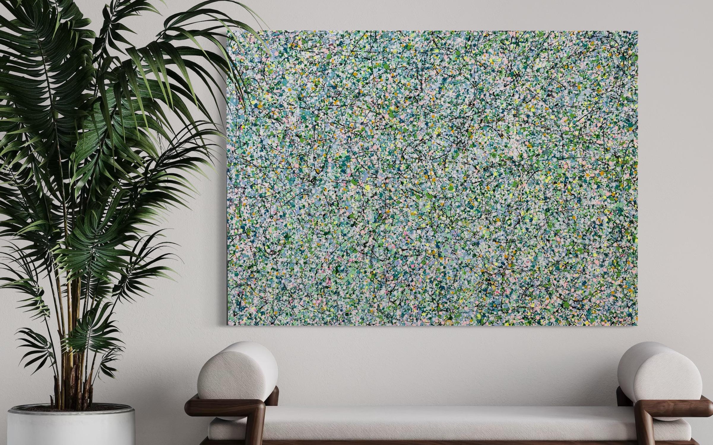 Spring Structure Abstract Artwork Original Painting Ready to Hang For Sale 3