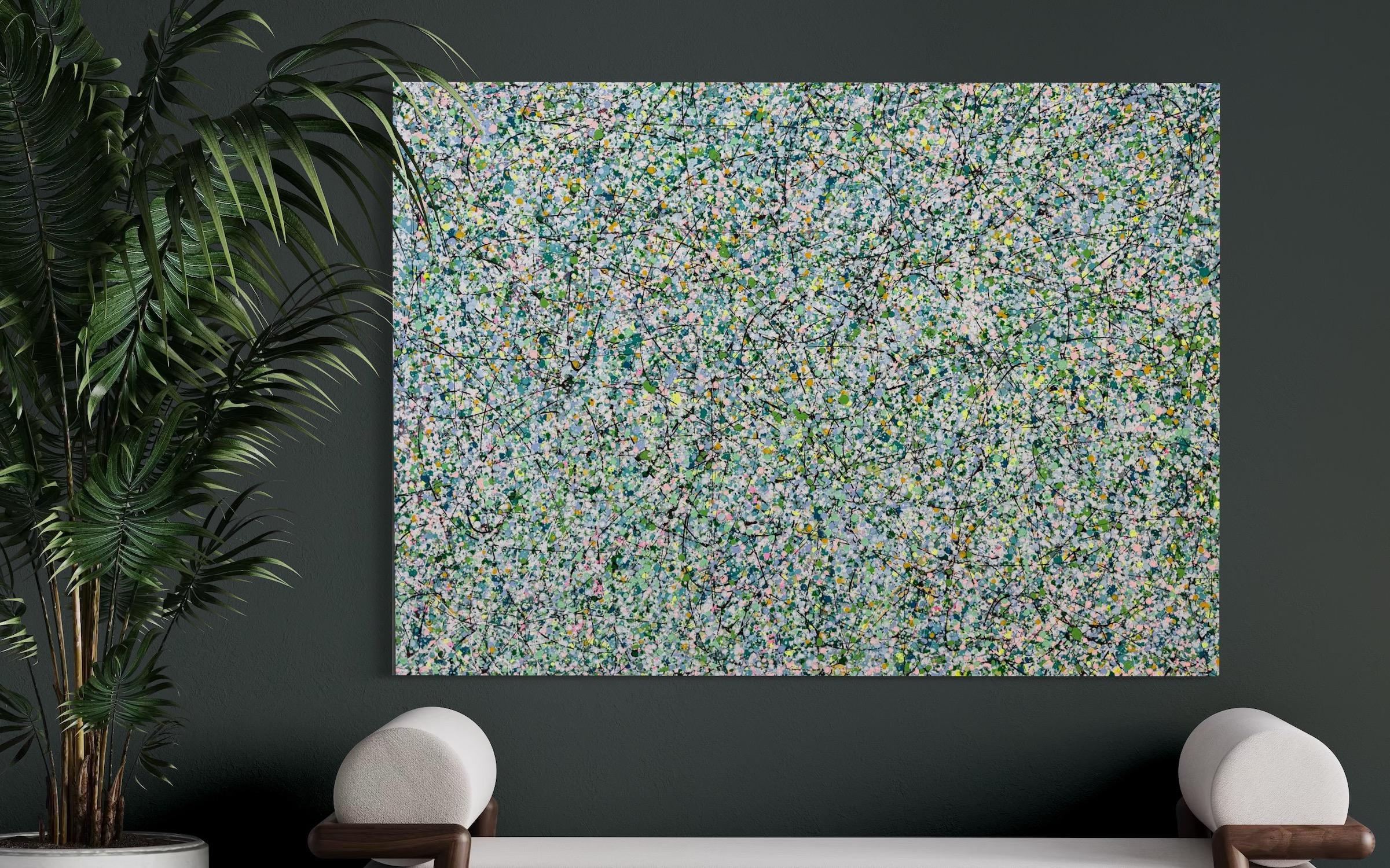 Spring Structure Abstract Artwork Original Painting Ready to Hang For Sale 4