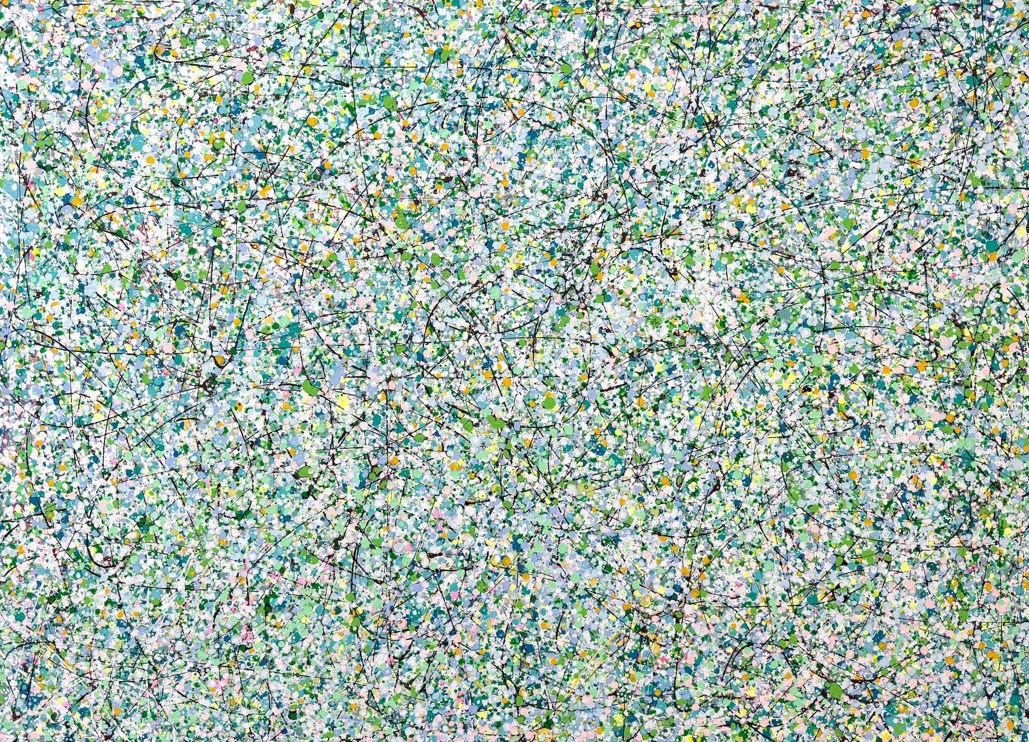 Vahe Yeremyan Abstract Painting - Spring Structure Abstract Artwork Original Painting Ready to Hang