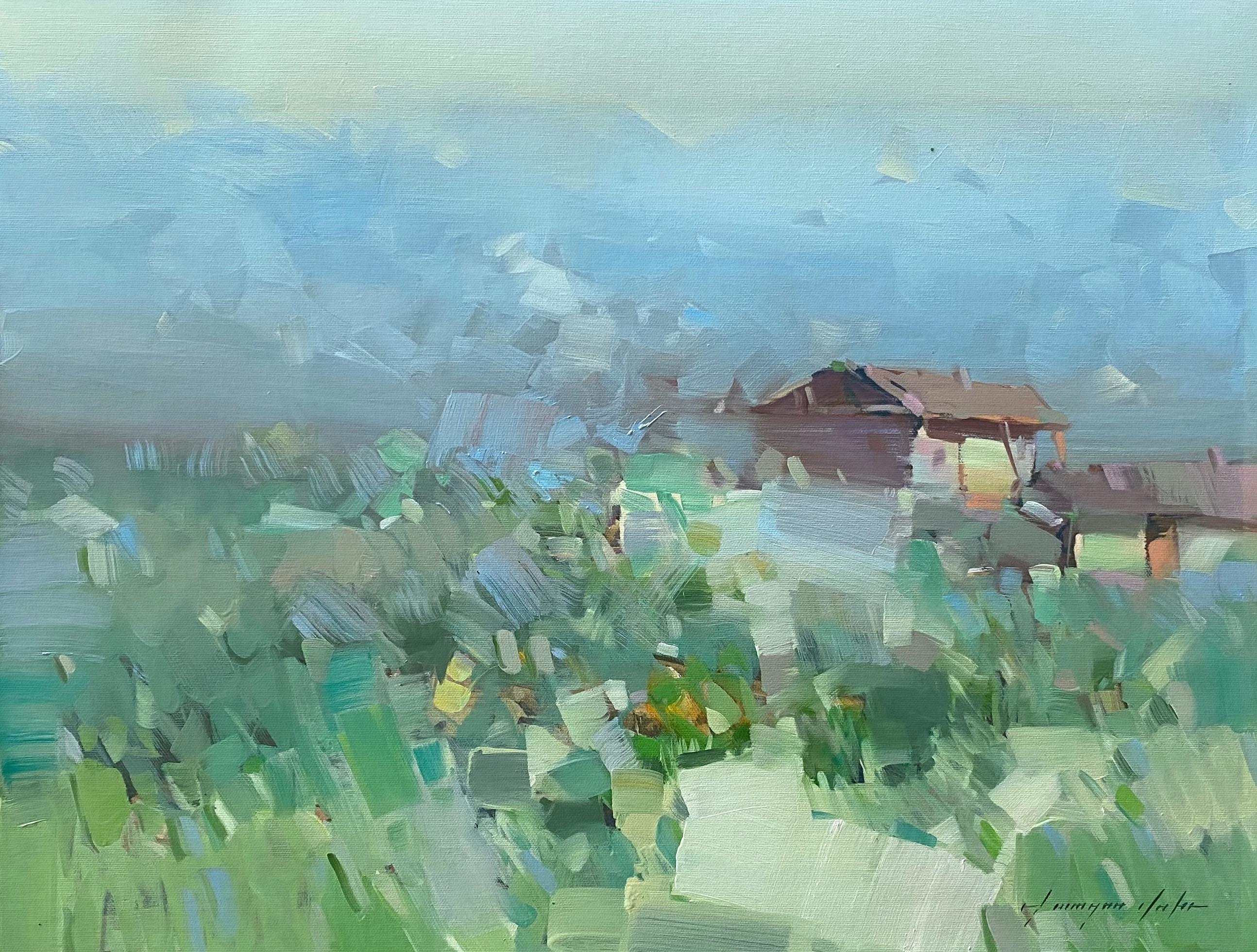 Landscape Painting de Vahe Yeremyan - Primavera, Paisaje, Impresionismo, Pintura al óleo original, Lista para colgar