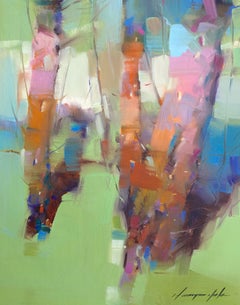 Spring Trees, Original Oil Painting, Handmade artwork