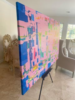 Spring Update, Large Abstract Art Original oil Painting, Ready to Hang