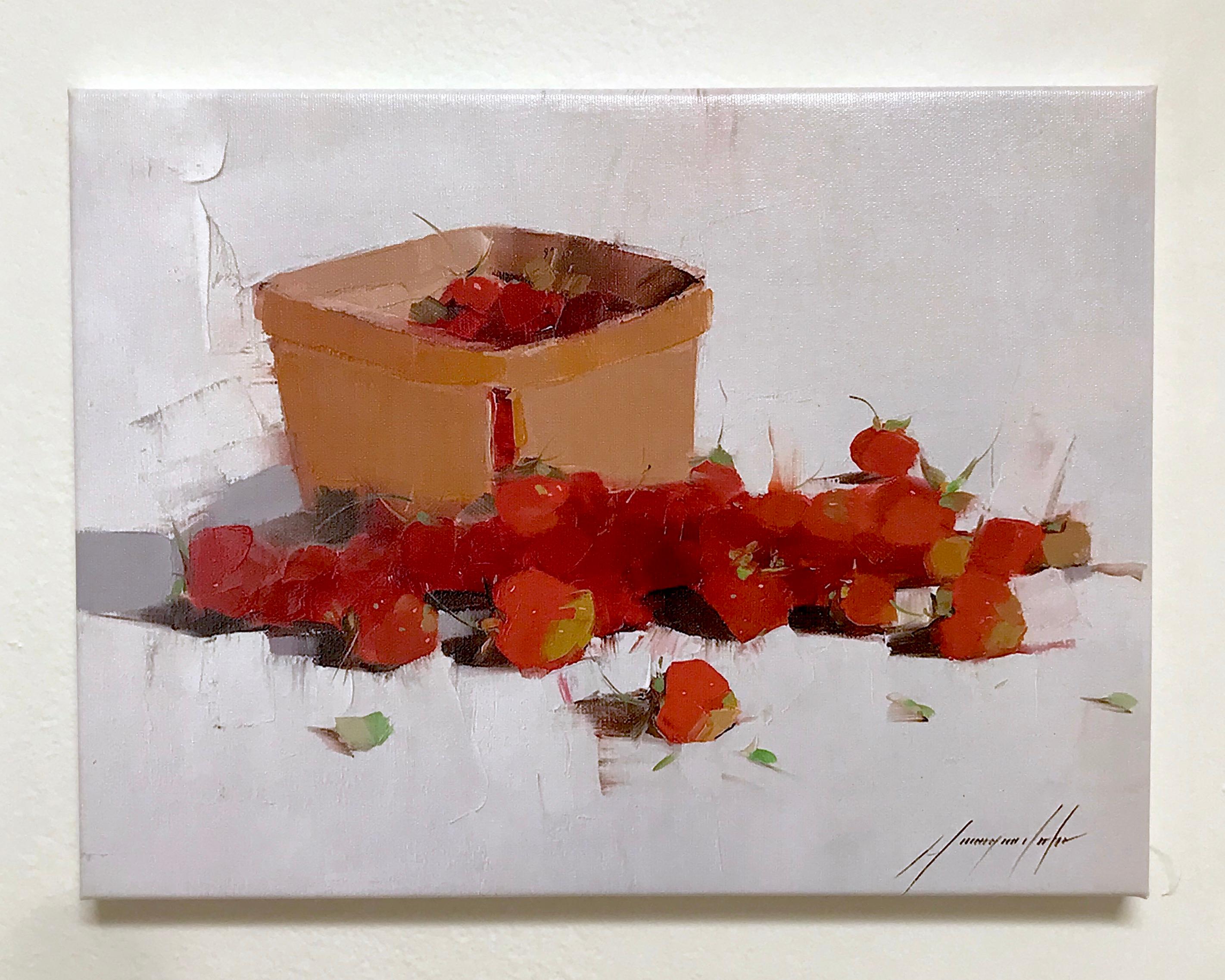 Strawberries Print on Canvas - Painting by Vahe Yeremyan