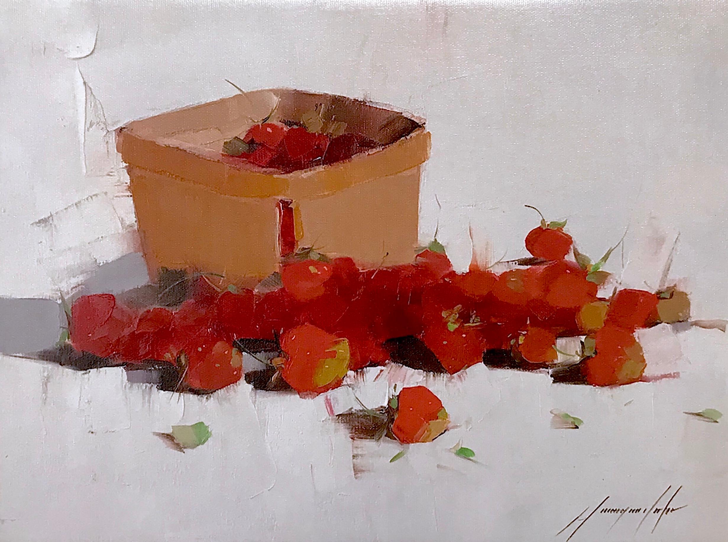 Vahe Yeremyan Still-Life Painting - Strawberries Print on Canvas