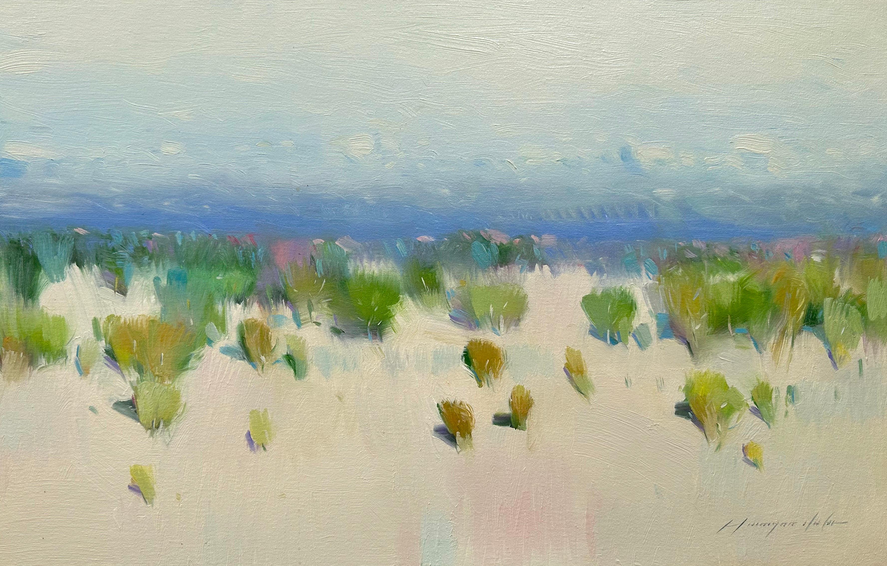 Landscape Painting di Vahe Yeremyan - Giorno d'estate, Impressionismo, Pittura ad olio originale, pronta per essere appesa