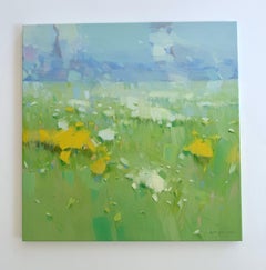 Summer Flowers, Landscape, Original oil Painting, Ready to Hang, Impressionism