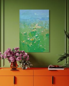 Summer Impression Landscape Original oil Painting, Ready to Hang