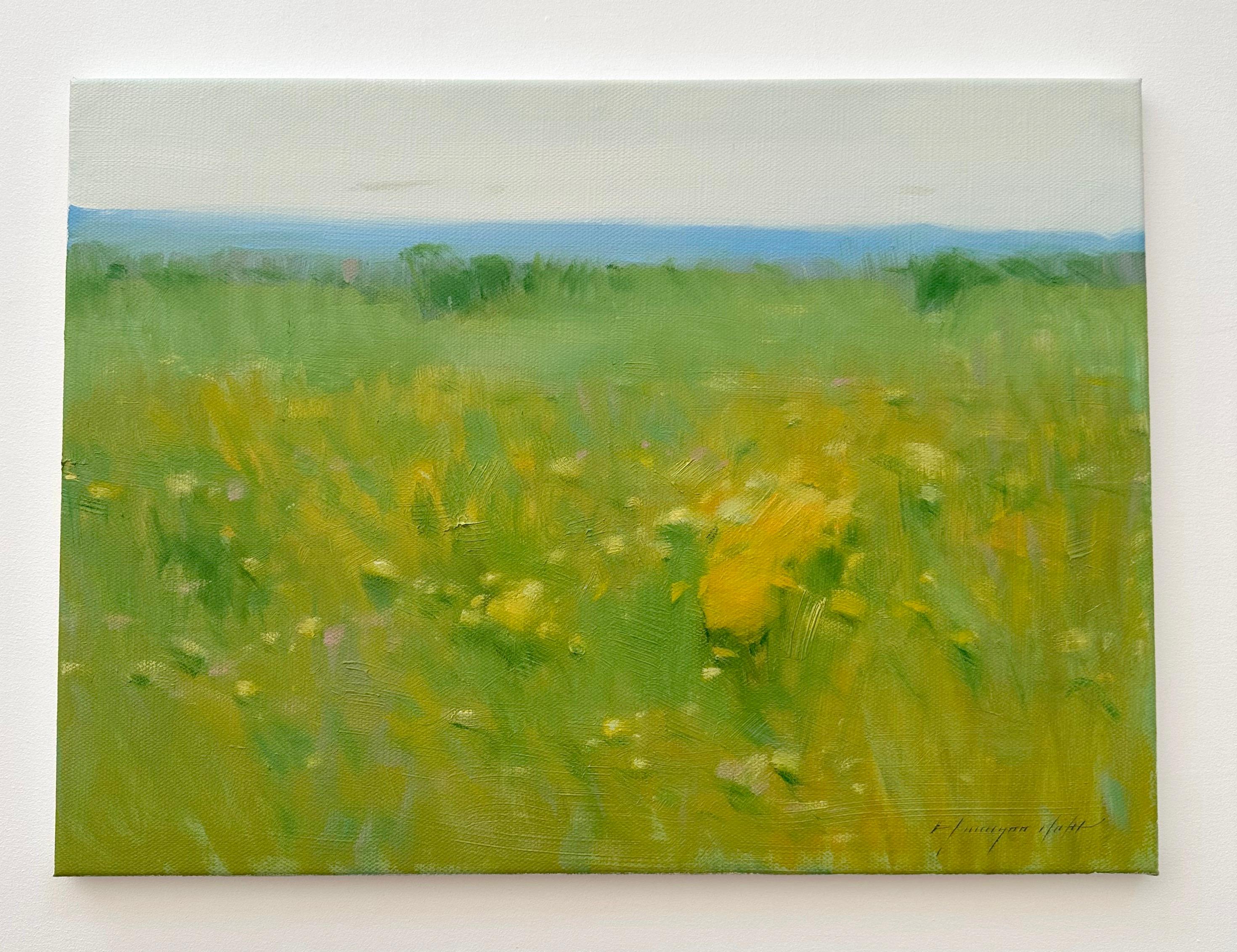 Verano, Paisaje, Impresionismo, Pintura al óleo original, Lista para colgar - Painting de Vahe Yeremyan
