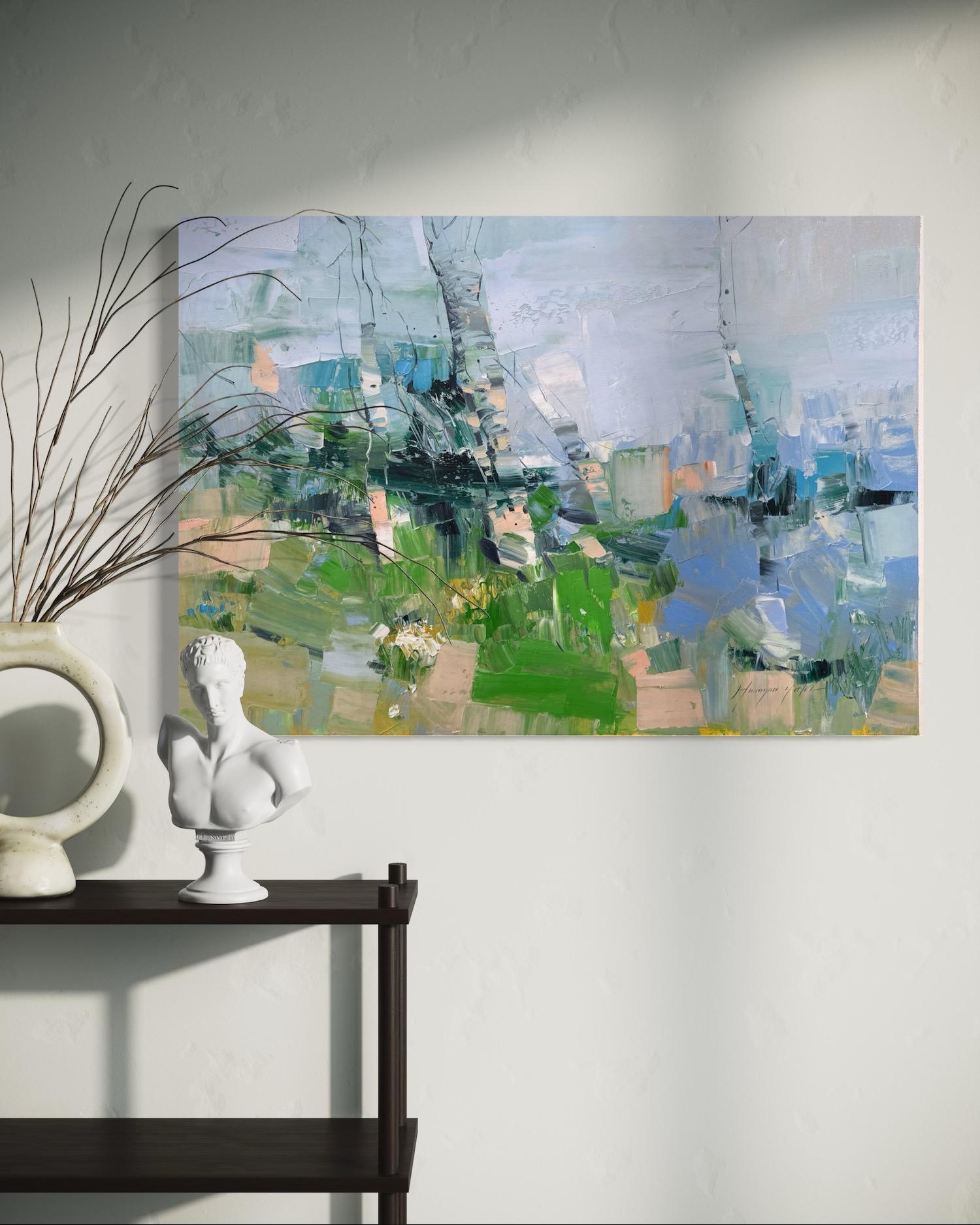 Palette d'été Impressionnisme Peinture à l'huile originale prête à être accrochée en vente 2
