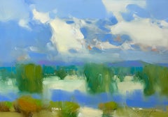 Summer Reflection, Original Oil Painting, Handmade Artwork
