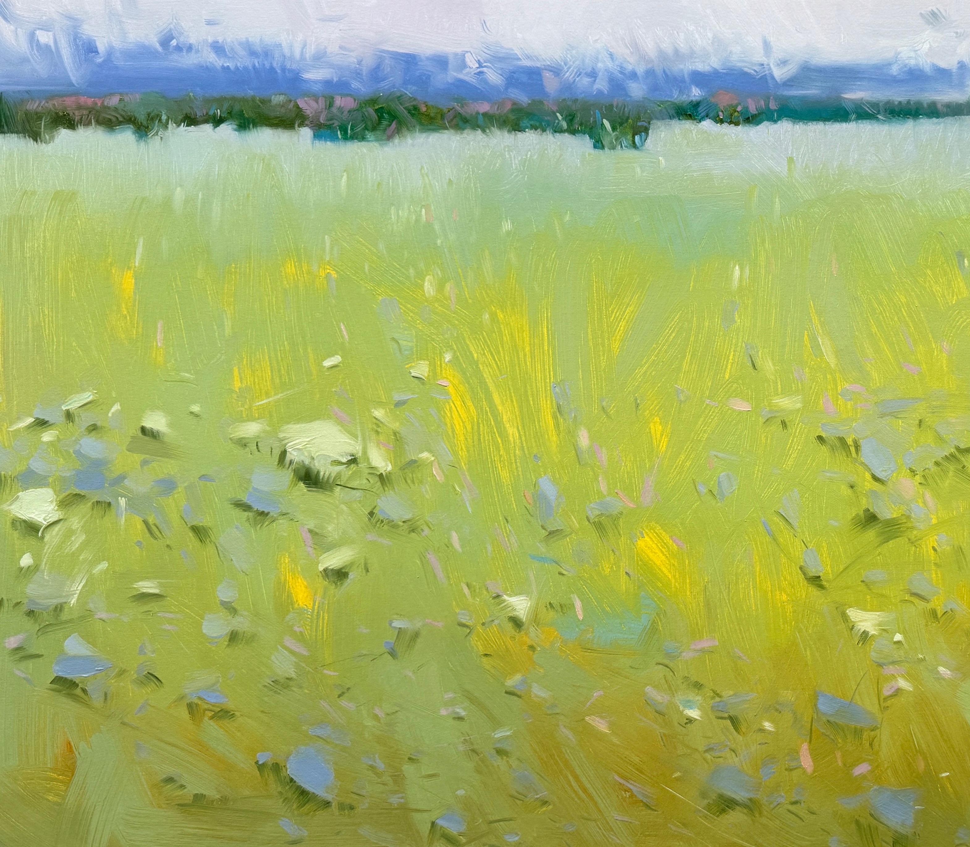 Stagione estiva, Paesaggio, Pittura ad olio originale, Pronta da appendere, Impressionismo - Painting di Vahe Yeremyan