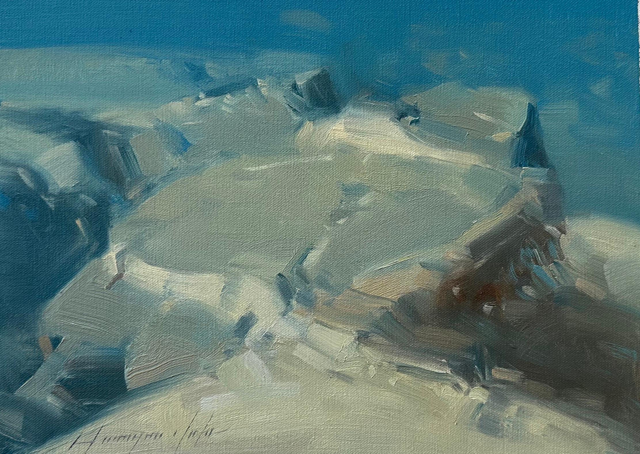 Vahe Yeremyan Landscape Painting - Canyon Night, Landscape, Original oil Painting, Ready to Hang
